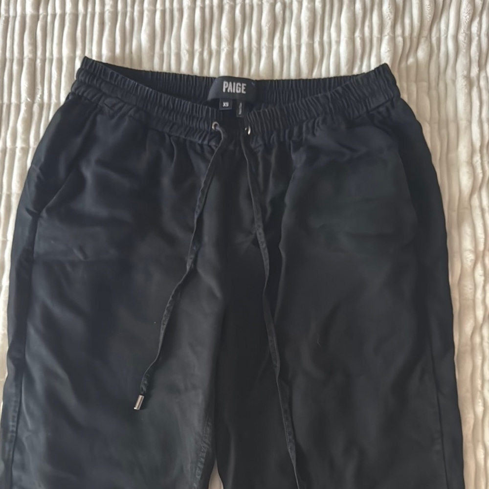 PAIGE Black Track Pants with Relaxed Fit